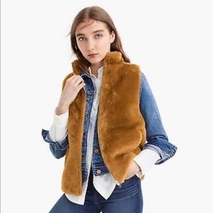 Faux fur teddy vest